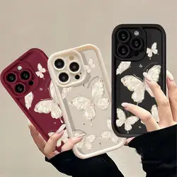 Silver Butterfly Case For OPPO A52 A72 A92 A78 A58 A5 A9 2020 A91 A92S A94 A98 F23 F11 F9 Find X5 X3 RENO A60 3 4Z 5F 5 Lite