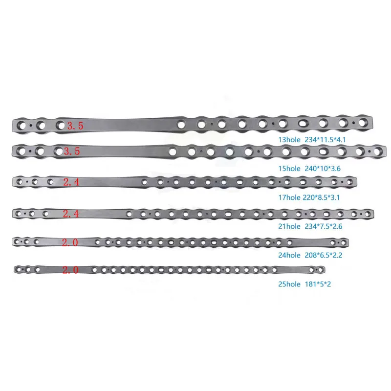 

1PC Titanium Alloy Bridge Reconstruction Pressure Locking Plate With Threads 2.0 2.4 3.5 Sizes