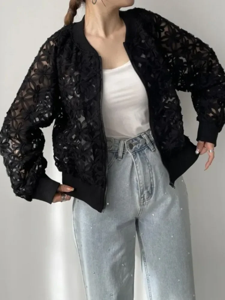 

Женские куртки с круглым вырезом на молнии и длинными рукавами, однотонные элегантные повседневные офисные тонкие пальто, новинка 2023 года, женская одежда