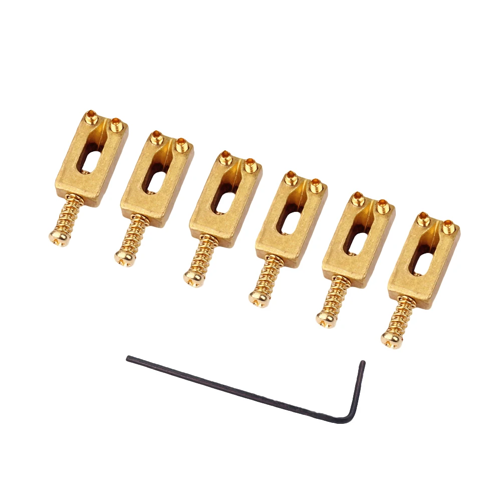 

Guitar Bridge Saddle Compensated Bridge Saddle Brass Bridge Saddle Guitar Bridge Saddle for Bass Golden Guitar Bridge Saddle