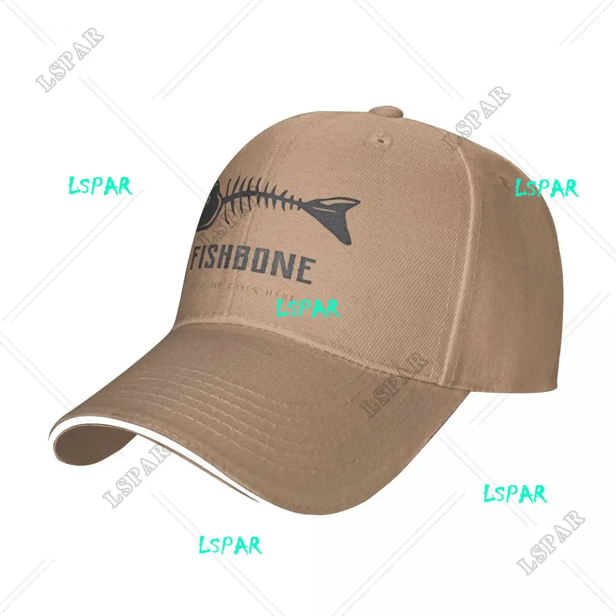 Fish Bone Baseball Cap Summer Logo Art Tennis Skate Trucker Hat Adjustable Unisex Men Street Style Custom Logo Baseball Caps