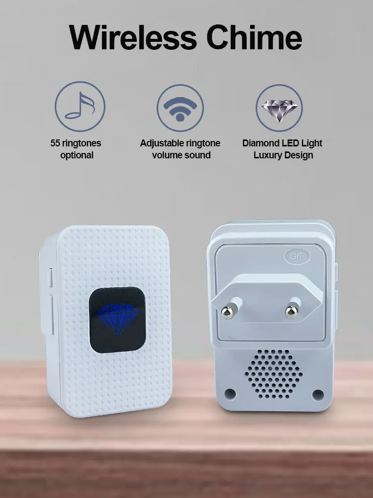 Tuya WiFi Video Chuông Cửa Máy Ảnh, có Thể Sạc Lại Pin Door Chuông Kêu Vang AC 8-24 Video Liên Lạc Hỗ Trợ Alexa Google Nhà Thông Minh