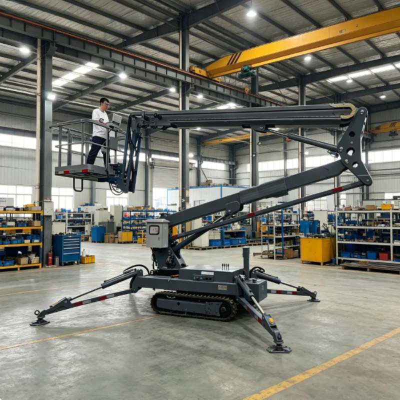 Factory Direct Sale Priced Tracked Crawler Cherry Picker Boom Spider Lift Table Man Lift Telescopic Articulated Boom Lift