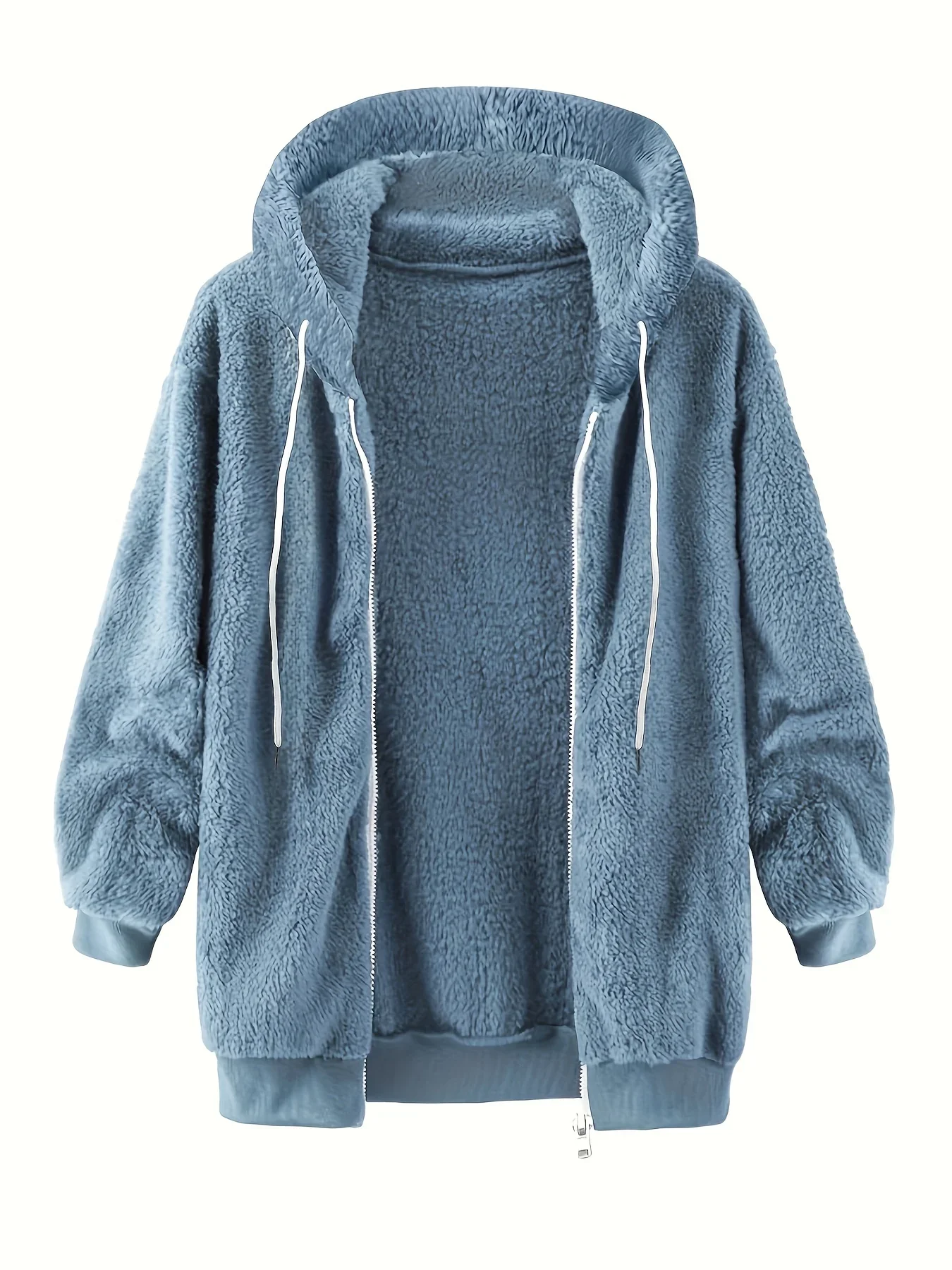 حجم كبير 1XL-5XL الخريف الشتاء المرأة موضة مقنعين سستة الرباط بلون معطف المرأة معطف غير رسمي بأكمام طويلة