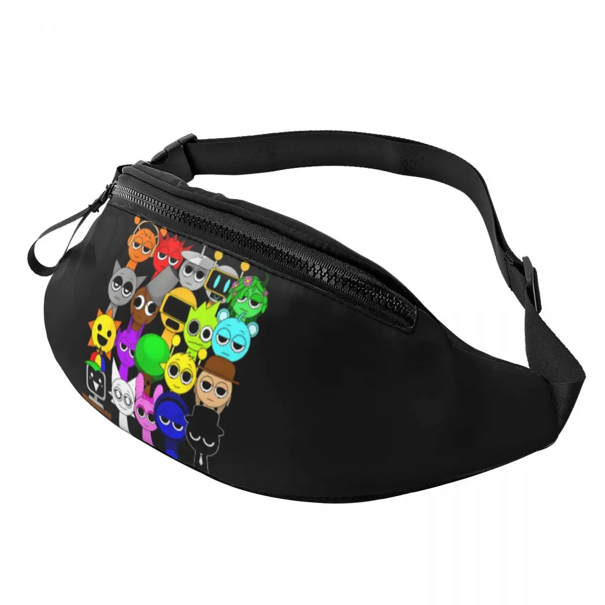 

Custom Sprunki Fanny Pack for Men Women Fashion Music Game Crossbody Waist Bag Traveling Phone Money Pouch