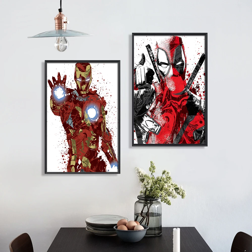 Classic Movie Avengers Marvel Poster Canvas Painting Hulk Iron Man Thor Deadpool Room Decor Wall Art Decorate Gift Cuadros - view 3