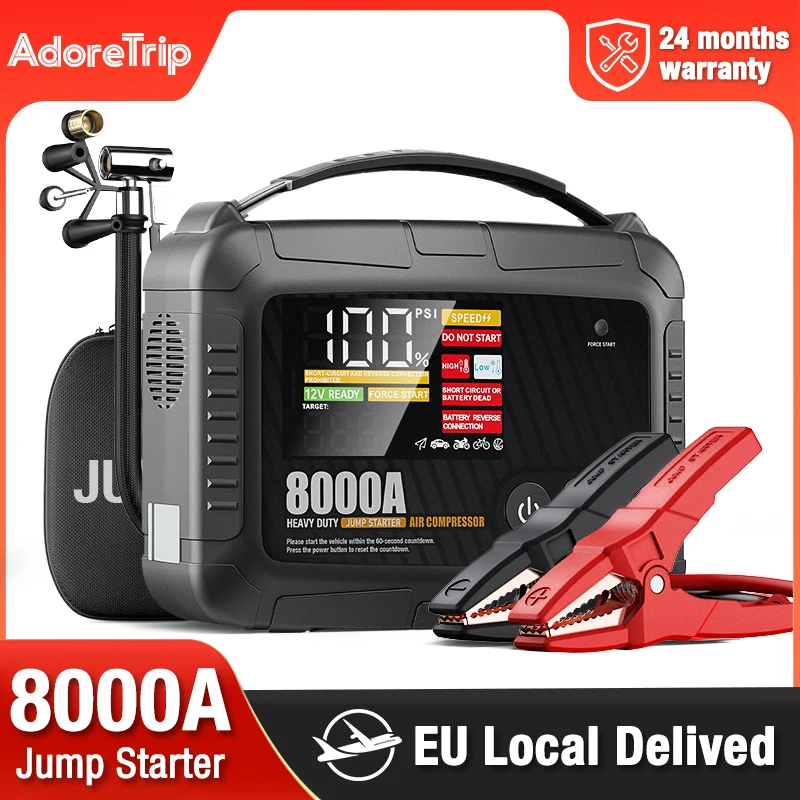 Professionelles Hochleistungs-Auto-Starthilfegerät 8000A Leistungsstarker 12V Auto-Batterie-Starter Booster Startvorrichtung