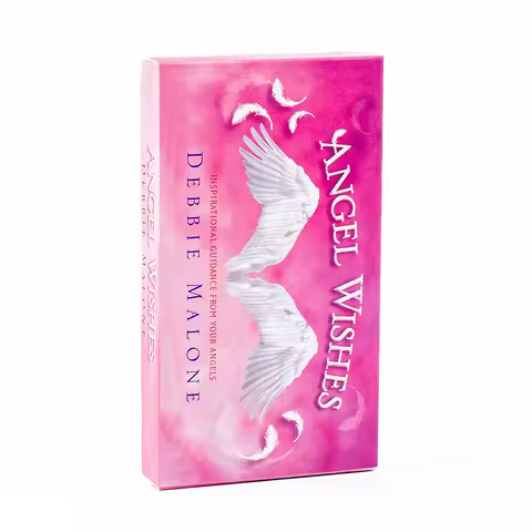 Angel Wishes Oracle Cards Deck 40 Cards English Visions Divination Edition Deck for Family and Friends Board Game 11.1x6.1cm