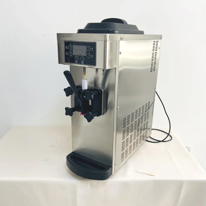 Commercial Countertop Ice Cream Making Machine Snack Shop Bar Cafe Soft Ice Cream Machine 1100W 10-12L/H Vending Machine