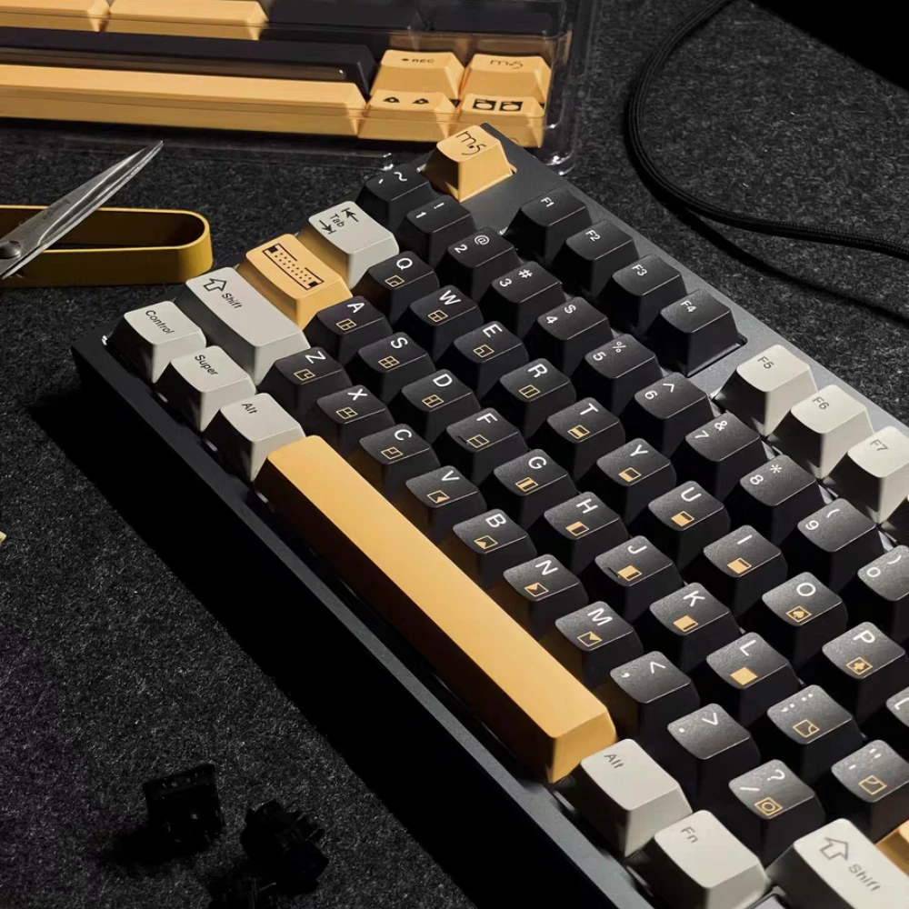 Domikey M-5 Theme Keycap Set 141key PBT Custom Retro Keyboard Cap Cherry Profile KeyCap for Mechanical Keyboard Accessories Gift