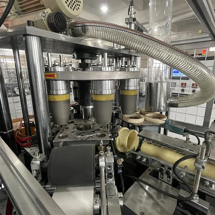 Fully Automatic Disposable Carton Cup Forming Machine Single Double PE Coating Hot Cold Drink Juice Paper Cup Making Machine