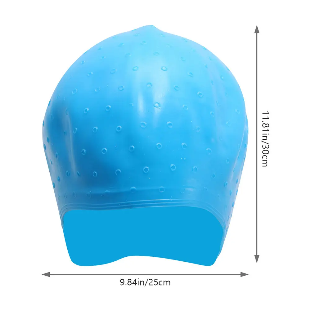 2Sets Silicone Hair Coloring Hat with Crochet Hooks Professional Highlighting Cap Small Hole Design Skin Protection DIY Hair Dye