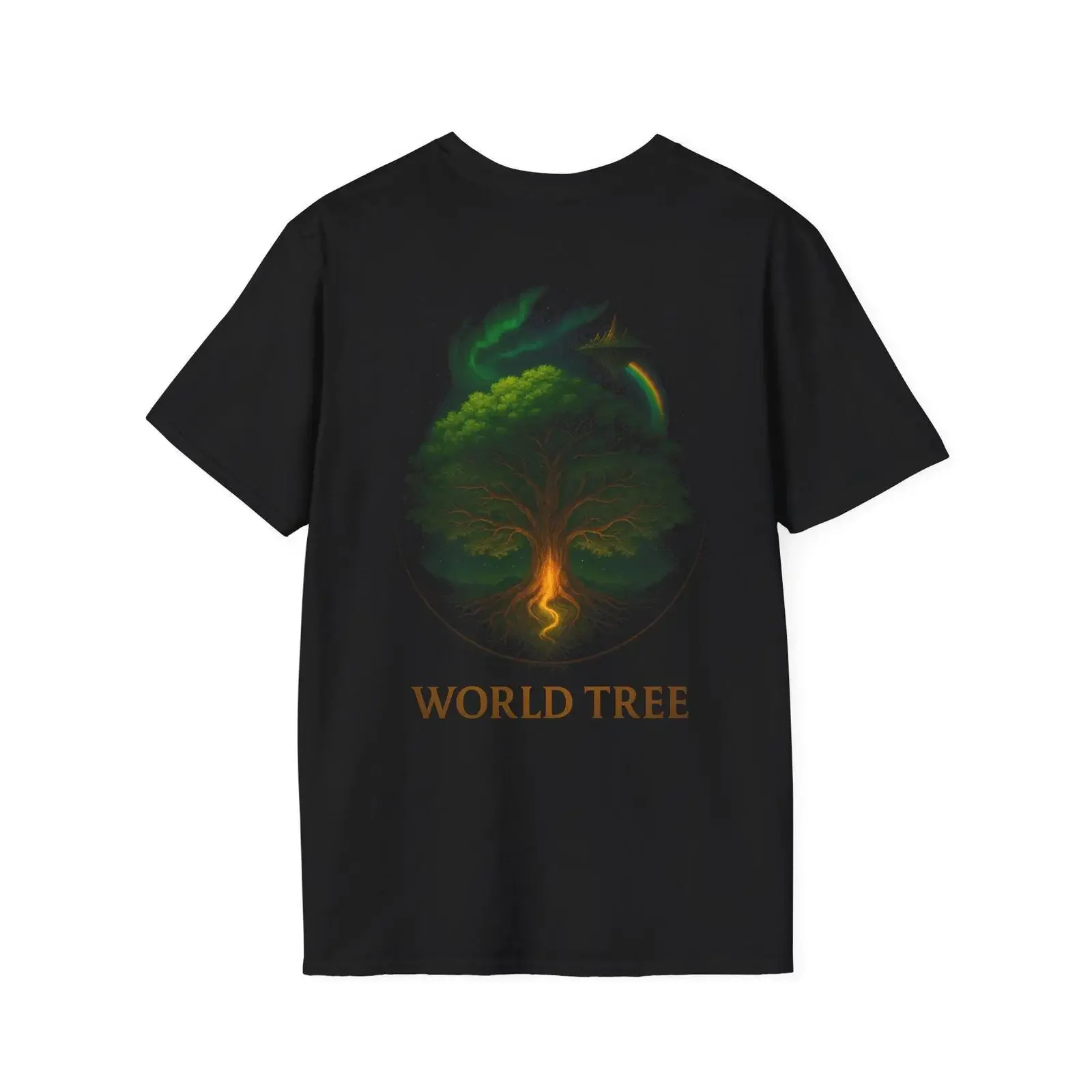World Tree T Shirt Yggdrasil Norse Mythology Viking Realms Bifröst Apparel Banner Series vintage Washed designer clothes