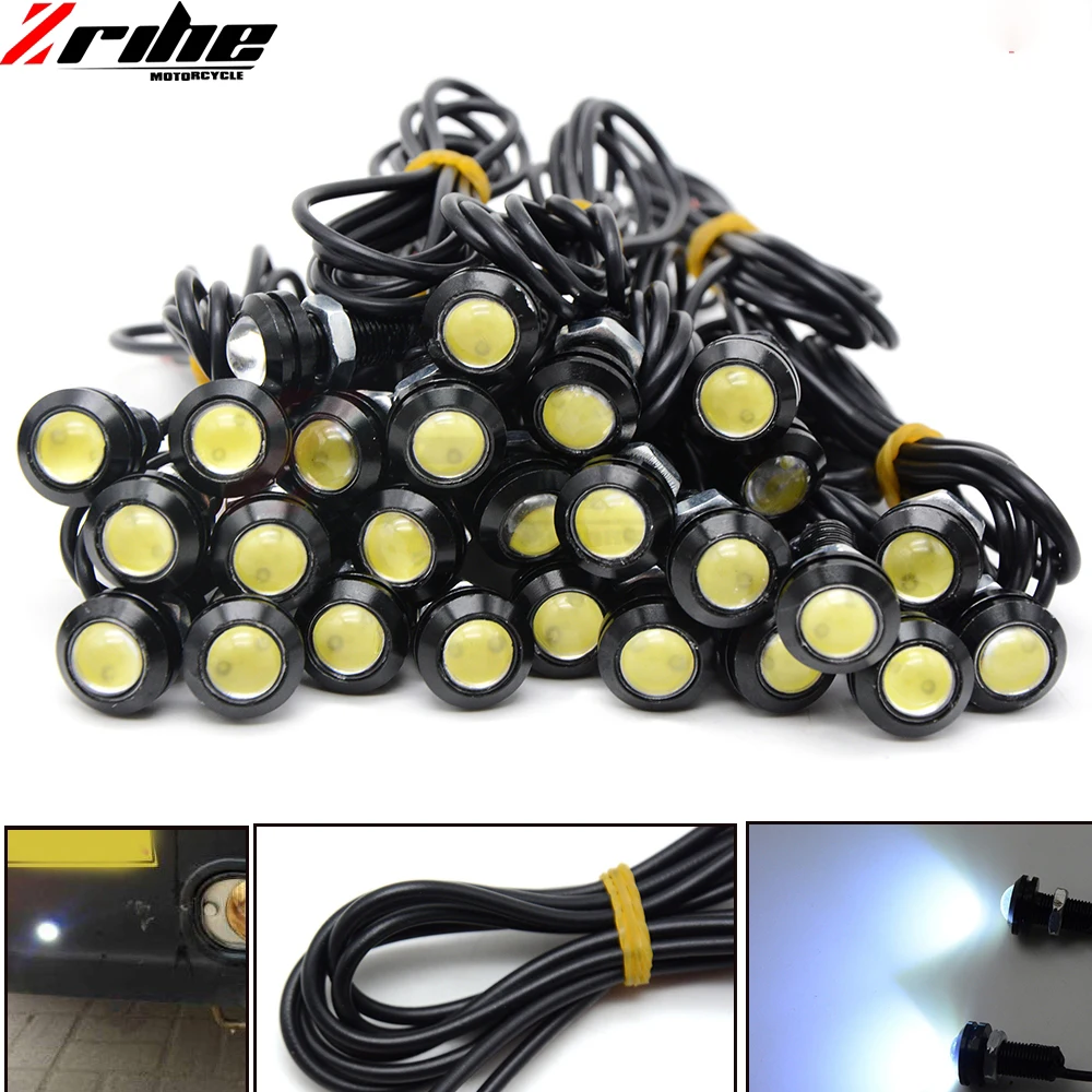 

FOR 10PCS 18mm Eagle Eye Light Waterproof Fog Light 9w 12v Led Daytime Running Car Parking Reverse Backup Parking Signal Lamps