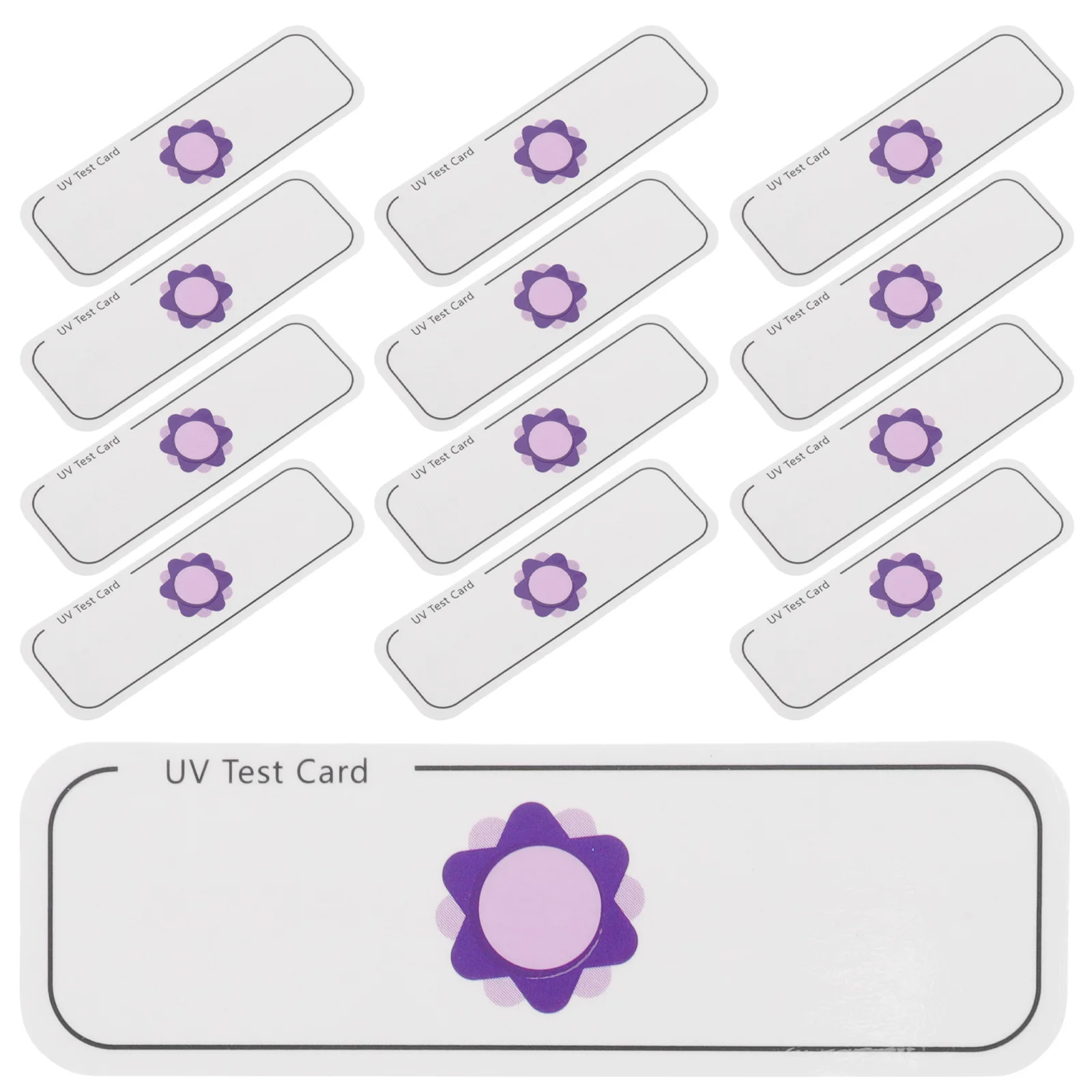 20Pcs Uva Uv Testing Cards Compact Identifier Strips for Environment Test Hospital Office Home Uv Testing Sheets Uva Rays