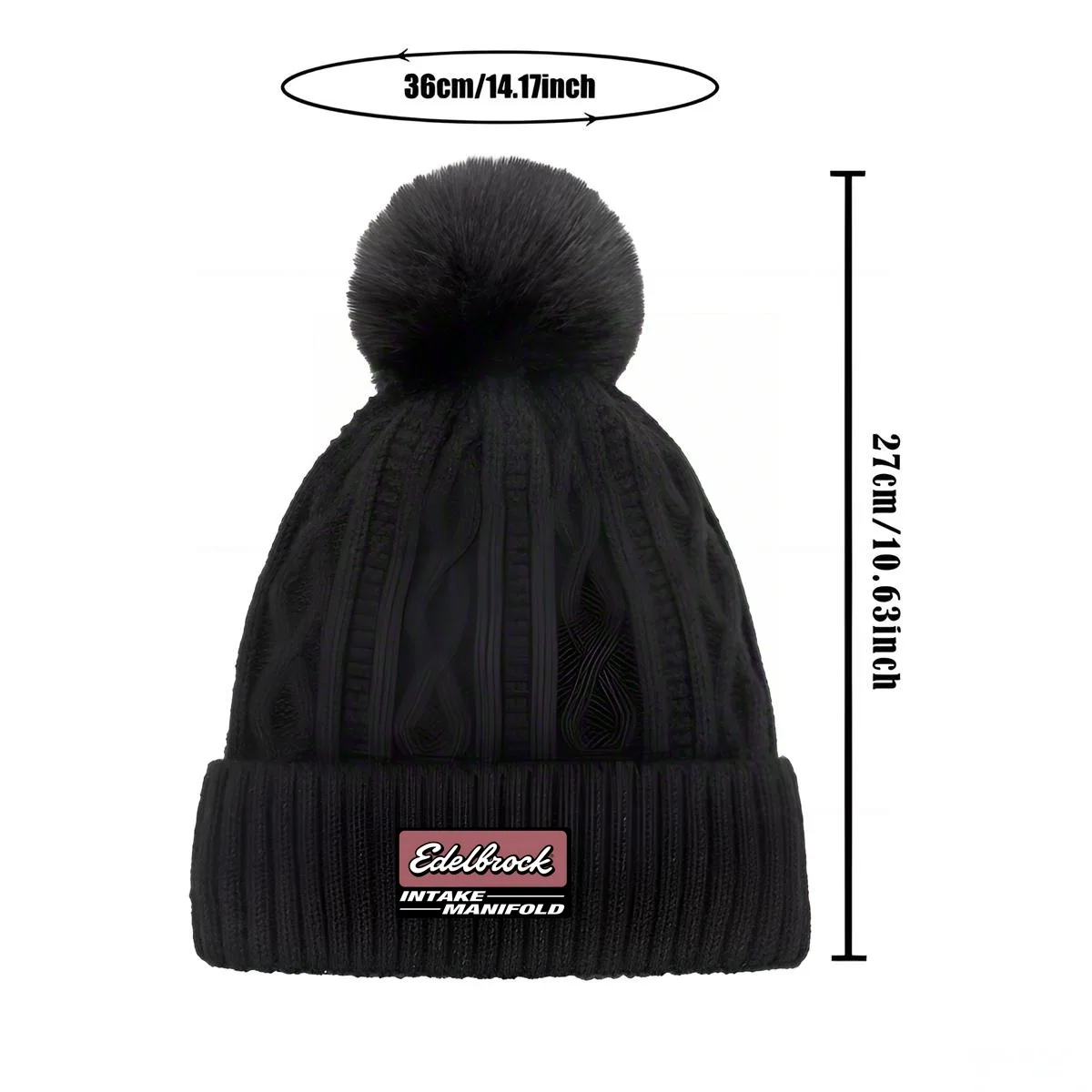 Edelbro New Unisex Pom Pom Knit - قبعة شتوية متعددة الألوان مع تصميم طباعة مخصص للرجال والنساء #5