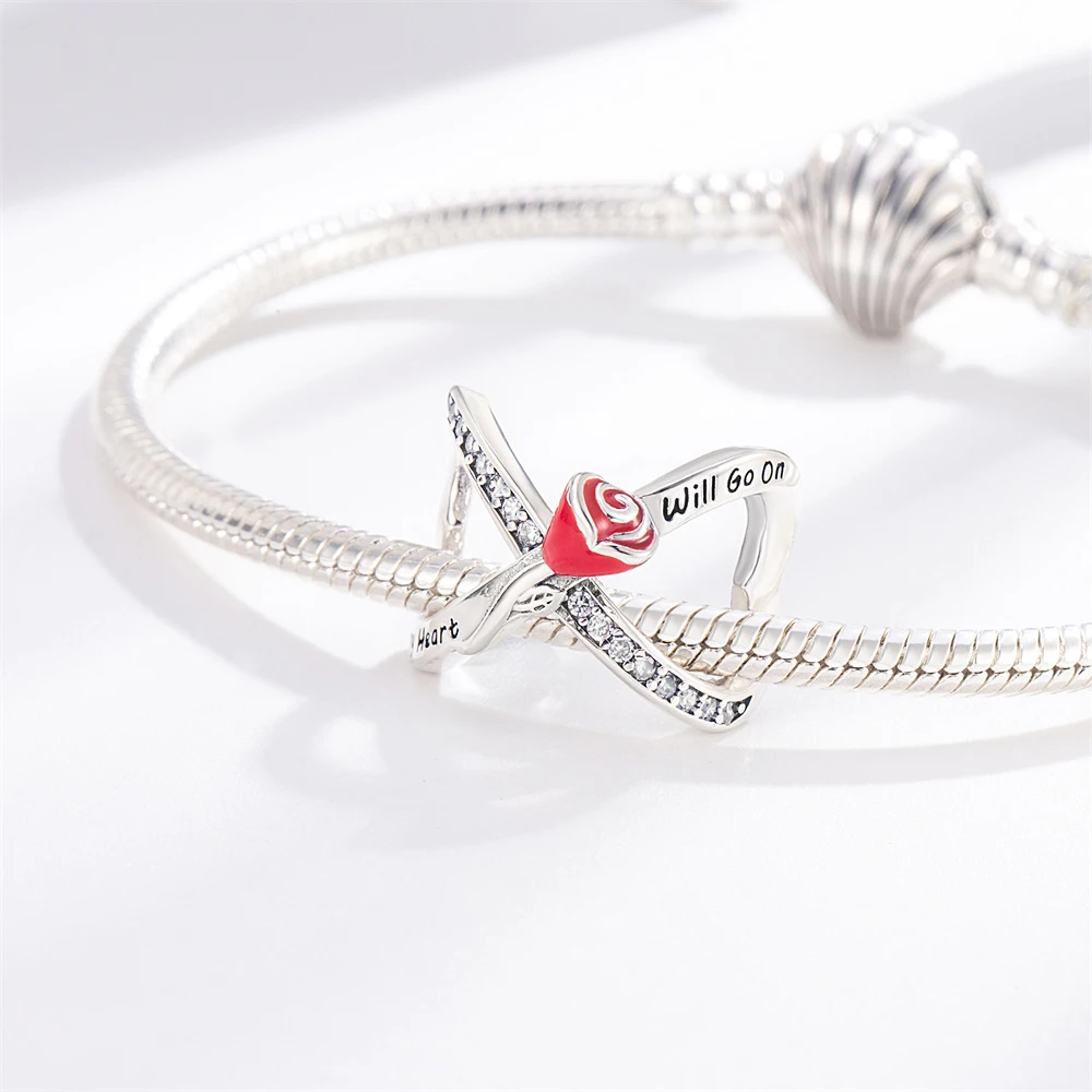 Pan Charms Original My Heat Will Go On Infinite Charm Bracelet Pendant Jewelry