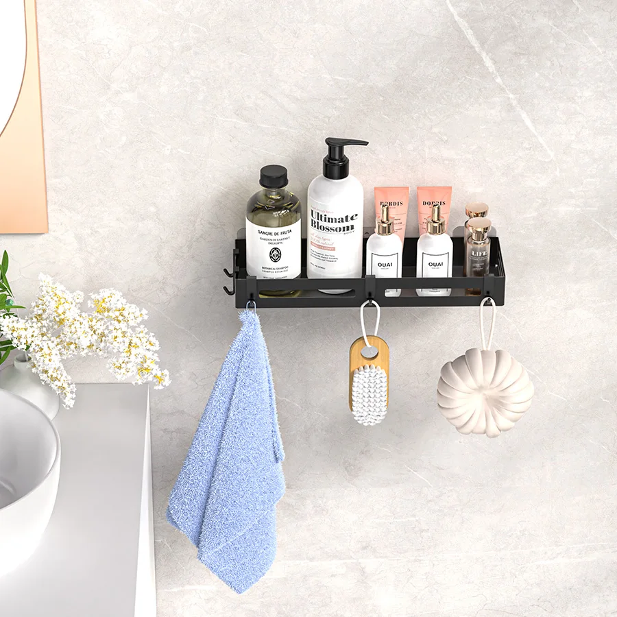 

Стеллаж для хранения в ванной комнате, неперфорированный настенный стеллаж для хранения, душевая комната, хранилище для туалета, рама для хранения геля для душа