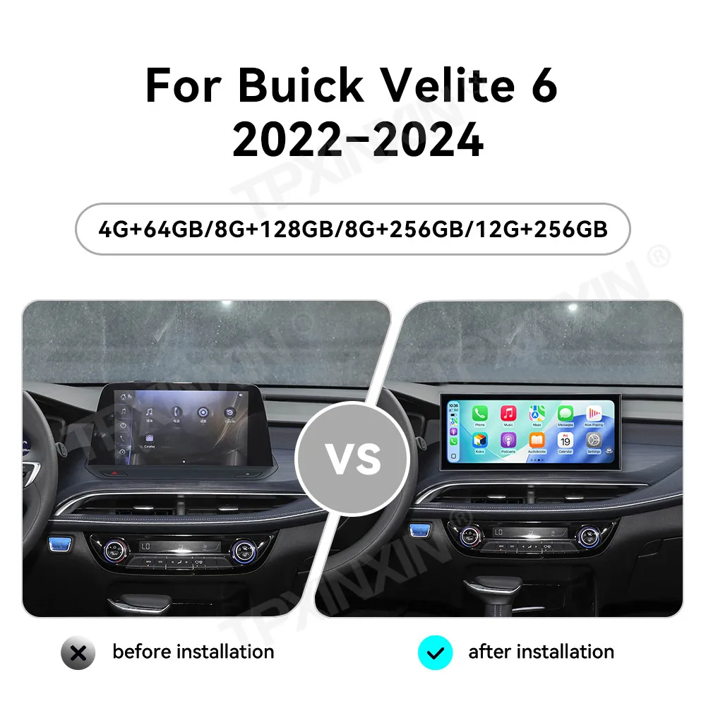 For Buick Velite 6 2022-2024 Android Car Radio Multimedia Video Wireless Carplay Autoradio Stereo GPS Navigation Head Unit