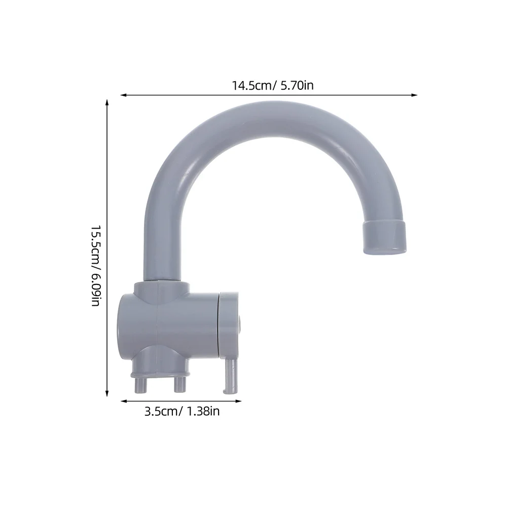 4 قطع من حوض المطبخ التظاهري للأطفال مع صنبور مفصل لعبة تفاعلية للأطفال الصغار التنسيق بين اليد والعين والمهارات الاجتماعية #5