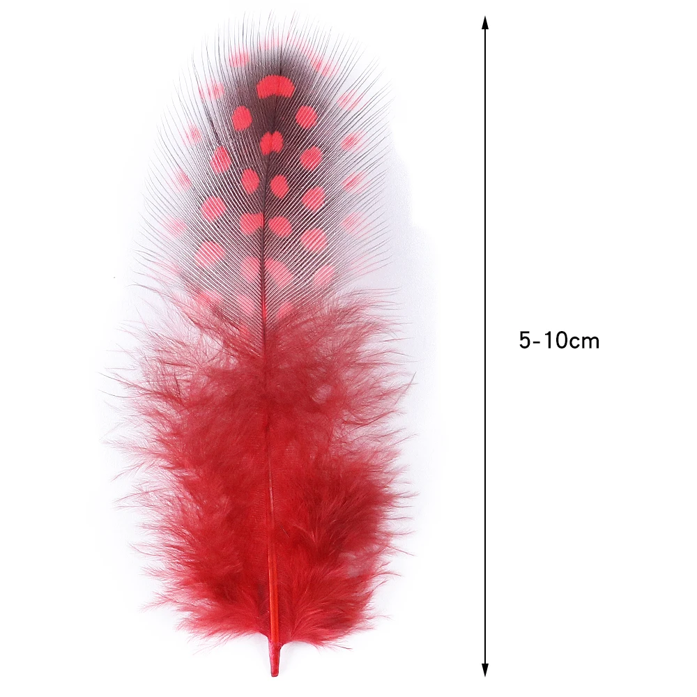 50PCS/Pack Pheasant Plumes Natural Guinea Fowl Feather 5-10cm for Crafts DIY Jewelry Making Headdress Wedding Home Decoration