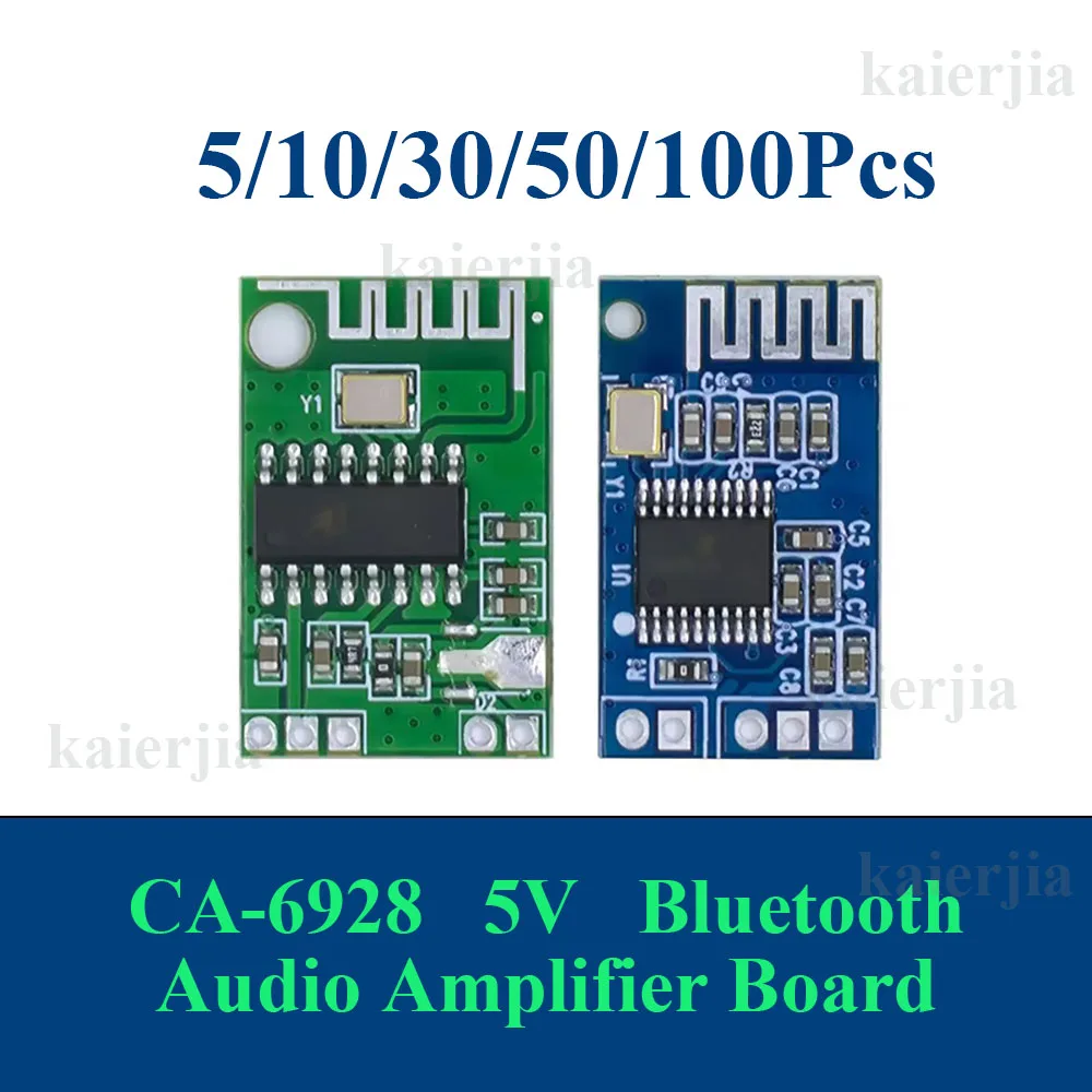 10~100Pcs CA-6928 5V Bluetooth 5.0 Audio Amplifier Board BT Wireless  Receiver Module Diy Mini Speaker Amplifier Circuit Board