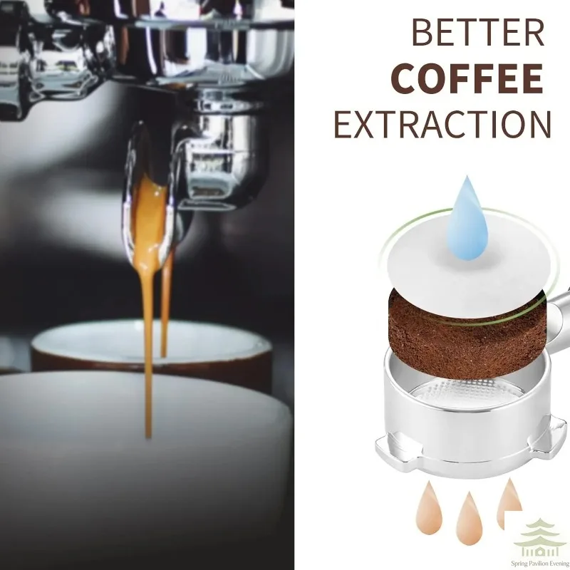 500 Pcs Coffee Paper Filter ，58 mm Unbleached Espresso Filter Puck Screen Portafilter Paper Compatible with Breville Barista, Mr view 6