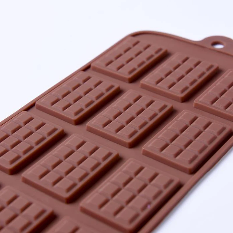 1 pc waffle chocolate molde de silicone dubai molde de chocolate diy bolo de chocolate decoração molde biscoitos moldes de cozimento