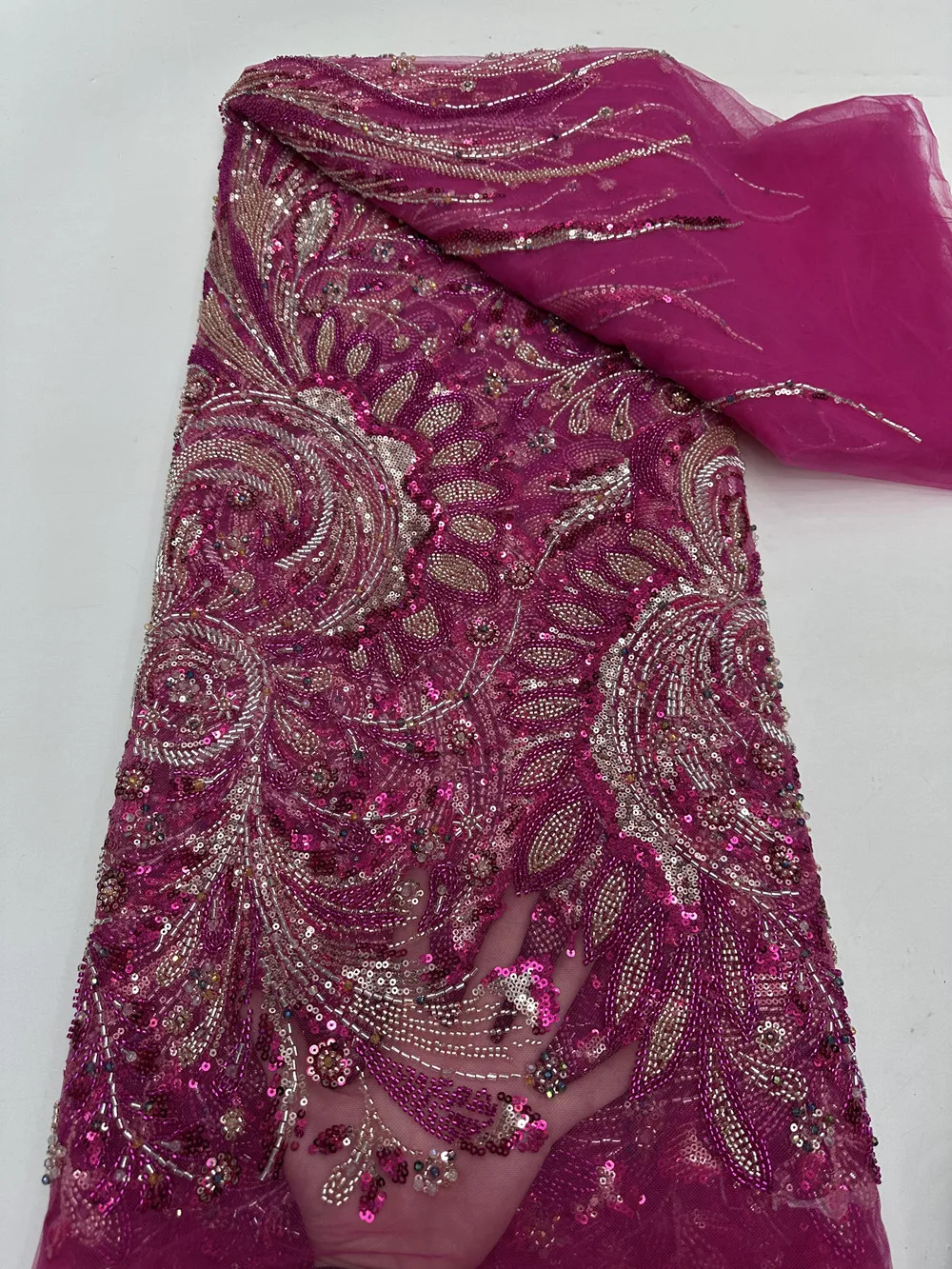 2025 موضة جديدة الفرنسية شبكة ثلاثية الأبعاد الزهور التطريز حبة أقمشة الدانتيل مع الترتر الأفريقي النيجيري النسيج لفستان الزفاف