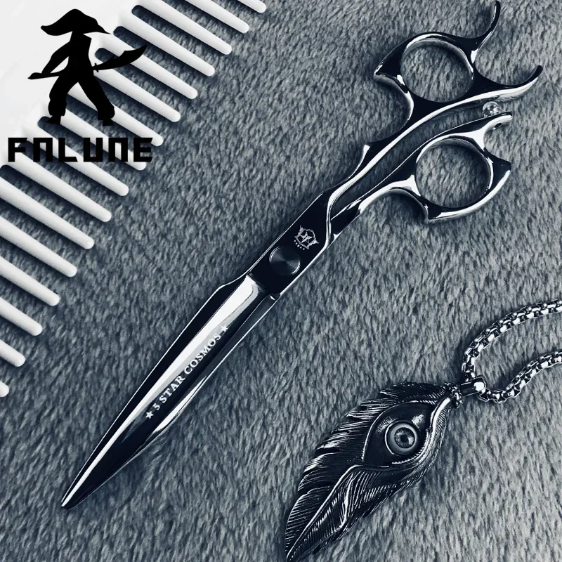 FnLune 6 6.5 6.75 Inch ATS-34 Professional Hair Salon Scissors Cut Barber Accessories Haircut Shear Hairdressing Tools Scissors