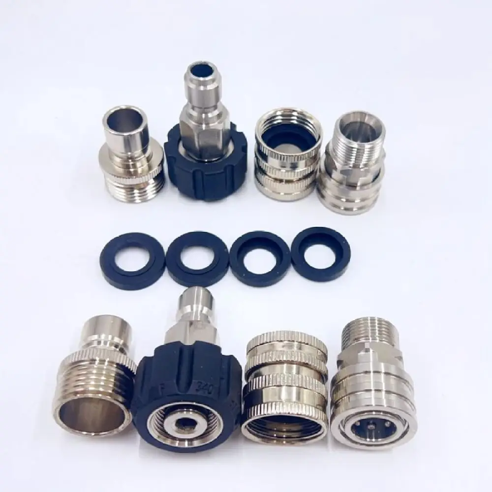 Heavy Duty Pressure Washer Adapter Kit M22 14mm Thread 3 8 Inch Quick Connect Coupler Cleaning Equipment Accessories