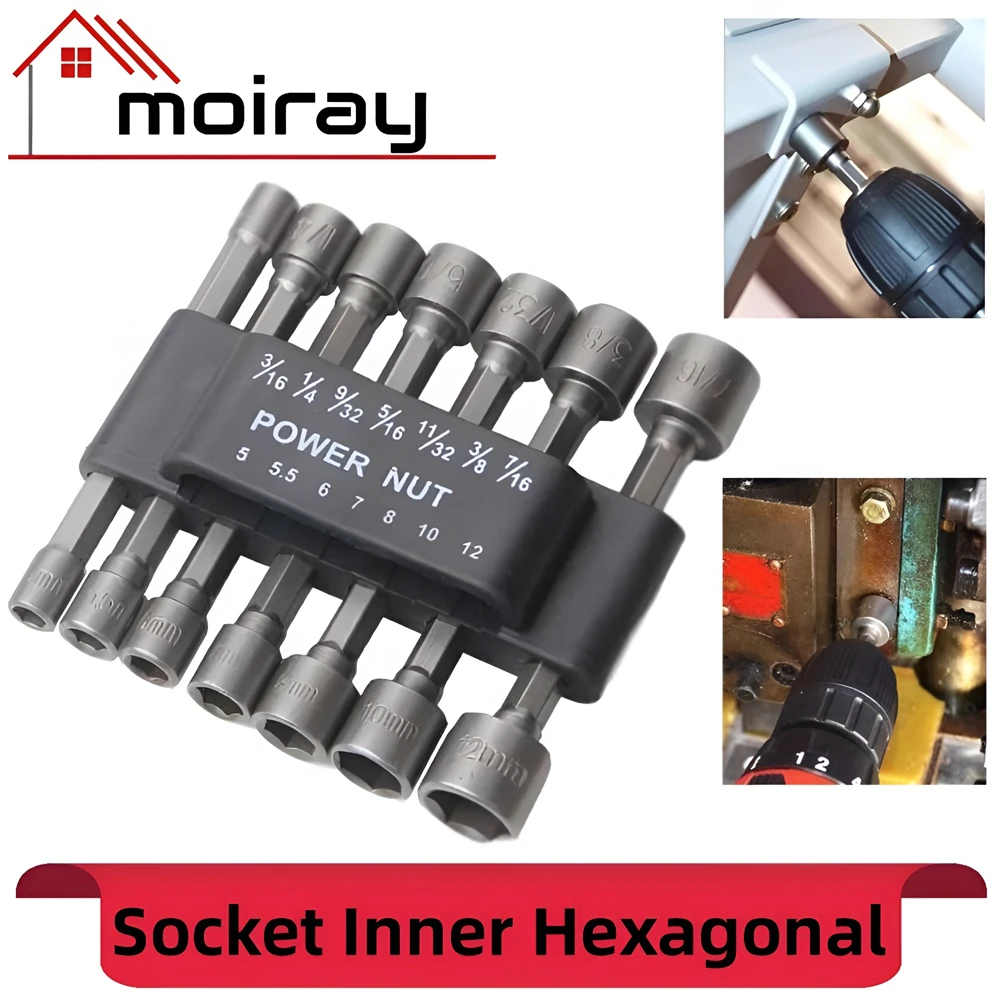 

Powerful Socket Inner Hexagonal Wrench Hexagonal Handle Screwdriver Socket Extension Rod Pneumatic Screwdriver Insert Tool