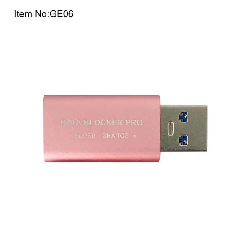 2PCS Usb Converter Gold Wear Resistance Support Fast Charge Plug And Play Good Heat Dissipation Data Blocker Usb Data Blocker