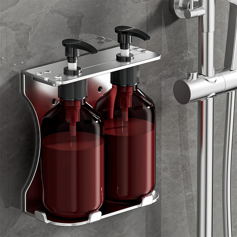 Настенный ручной дозатор мыла с бутылкой с насосом и держателем для шампуня, геля для душа, использования в ванной и кухне