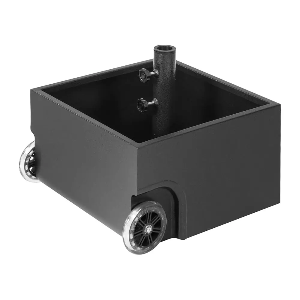 

Decorative Planter Box Umbrella Base-Umbrella Stand With Wheels, Supports Up To 150Lbs, 19.5"" L X 17.5"" W X 15.5"" H,