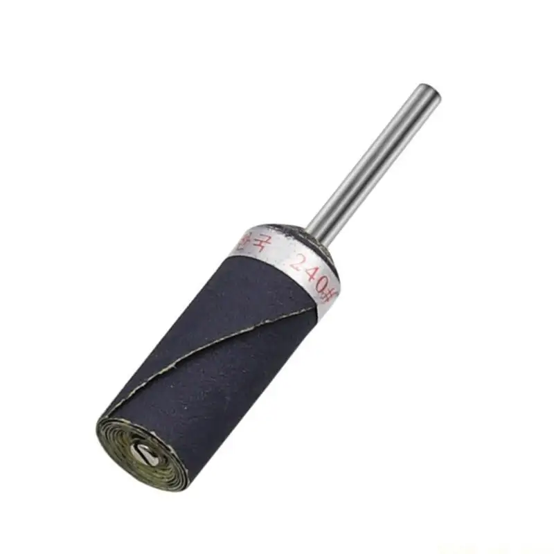 A2BE Practical Sandpaper Rods Sticks 3mm Shank Cylinder Sandpaper Rod Grinding for He