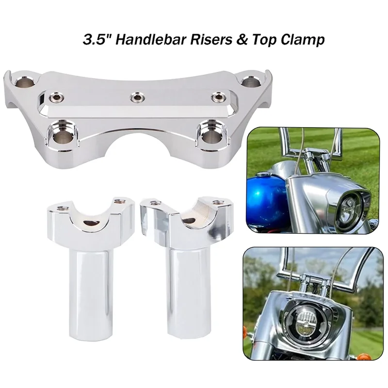

R1-3.5Inch Straight Handlebar Riser Top Clamp For 1Inch Bar Dyna Sportster Softail