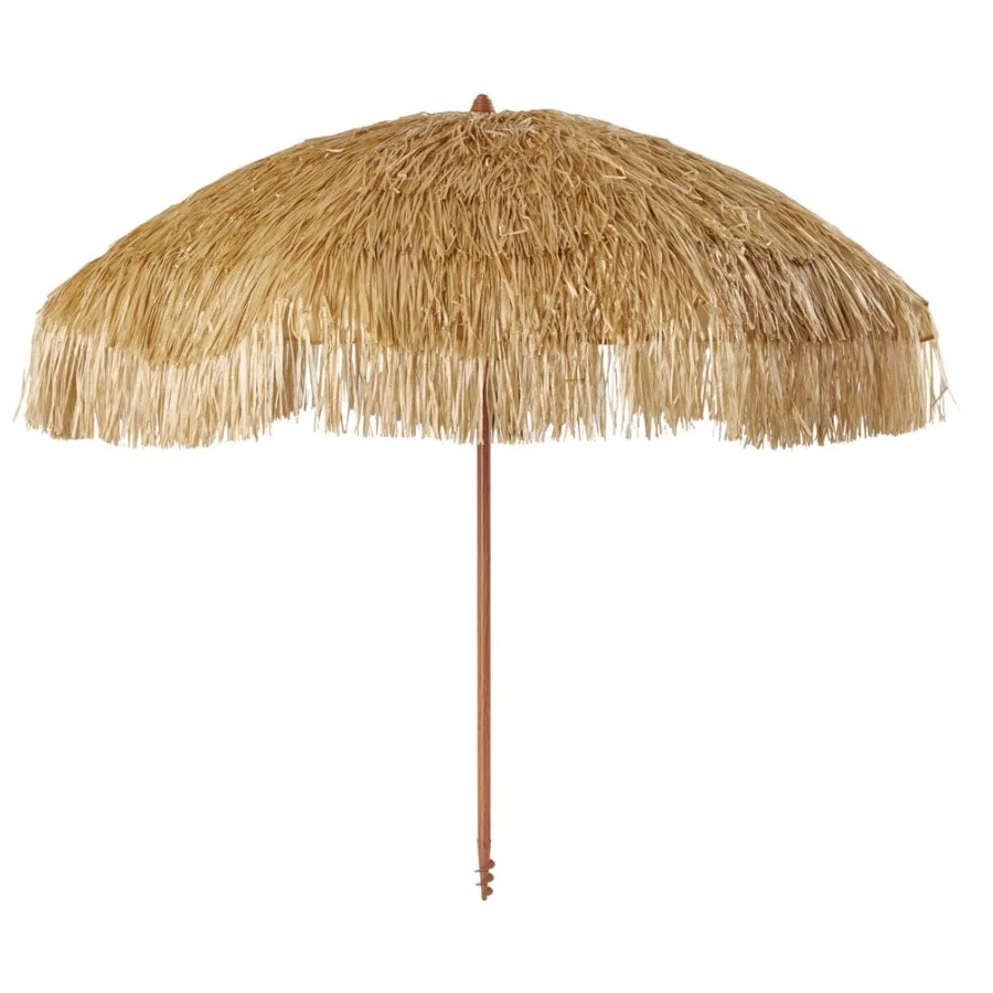 

6 feet Thatched Tiki Umbrella Beach Umbrella, Sand Anchor