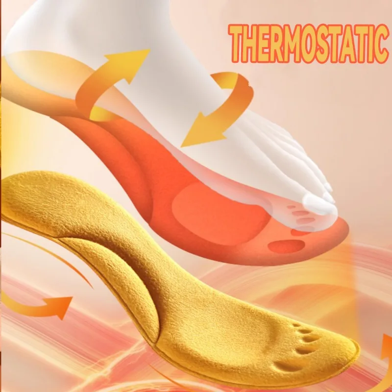 5Pairs Winter Self Heating Insoles Thermostatic Thermal Insole Massage Memory Foam Arch Support Shoe Pad Heated Pads Men Women