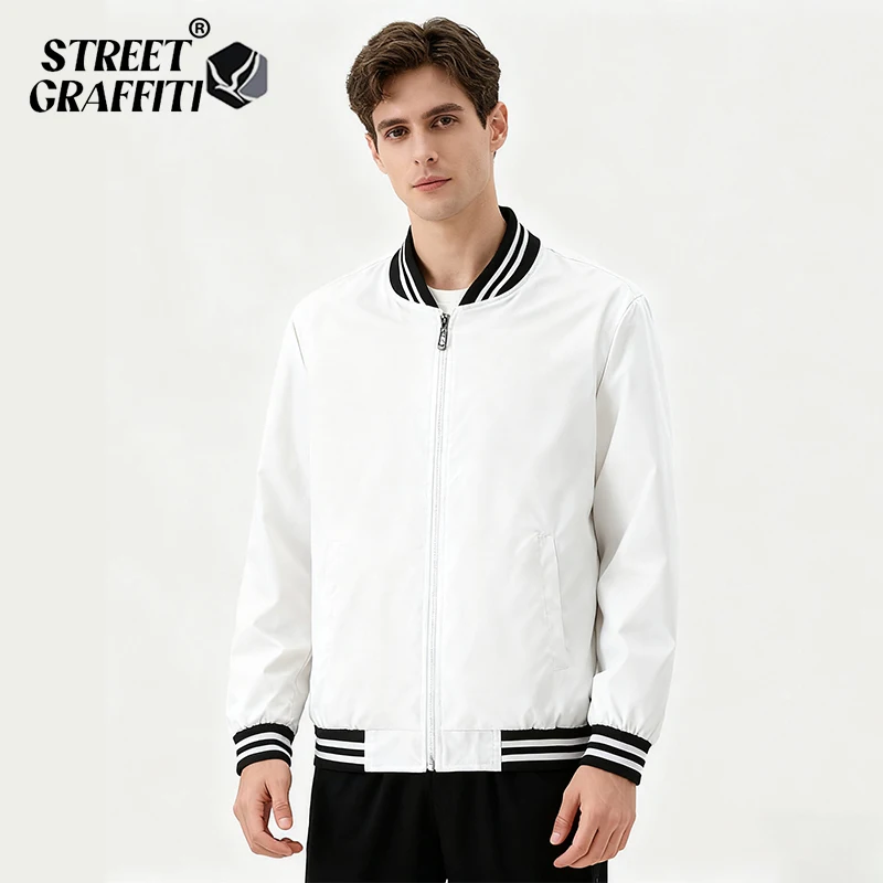 

Vertical Collar Jacket Men's All-match Men's Top Casual Jacket Men's Thin Breathable High Quality Sports Baseball Jacket