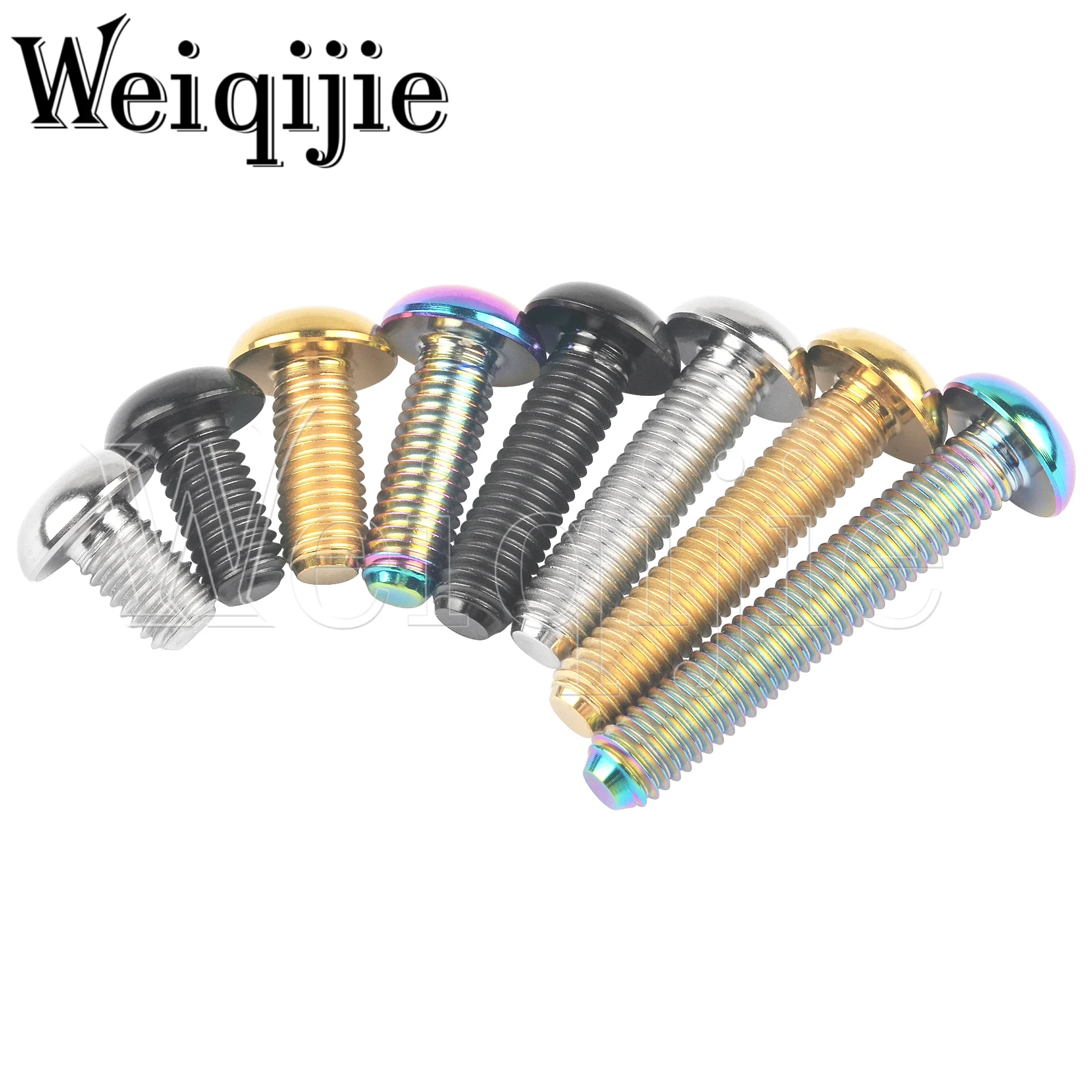 Weiqijie Titanium Bolt M3 / M4 / M5 x 6 8 10 12 15 18 20 25 30mm Allen Key for Bicycle Bottle Cage Fixing Screws