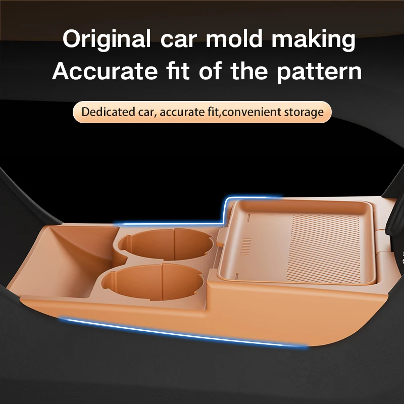 

For Geely Atlas Pro 2024 2025 Storage Box Center Armrest Hidden Box Cup Holder Organizer Interior Accessories