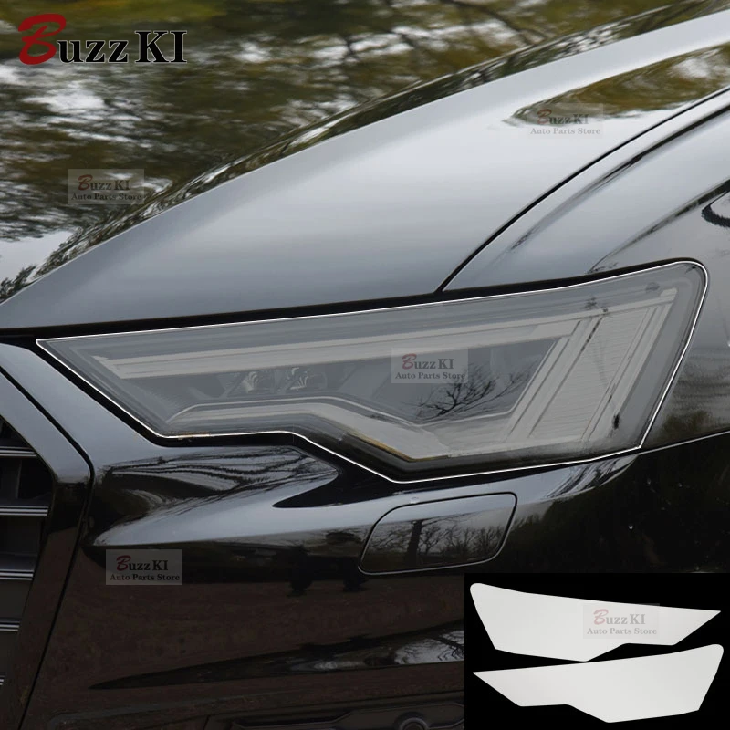 

Для Audi A6 C8 2019-2023 автомобильная внешняя пленка ТПУ фары защитная пленка против царапин ремонтная мембрана дымчатая фара ремонт