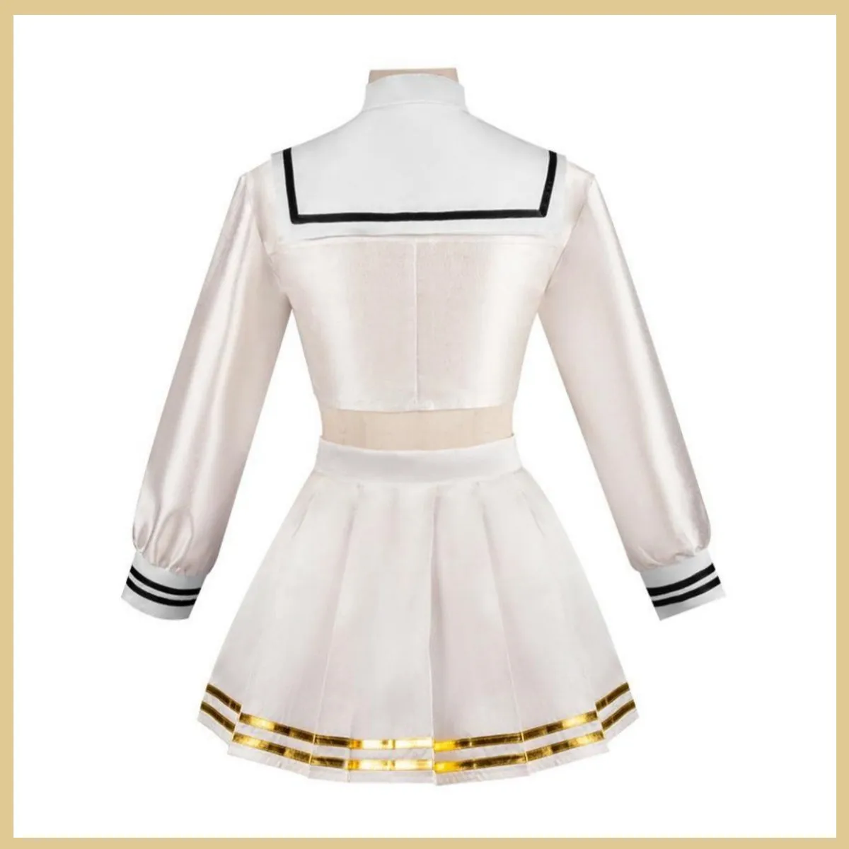 Anime Game Azur Lane Hms Janus Cosplay Costume Japanese White JK Uniform Skirt Long Sleeves Shirt Woman Sexy Sailor Suit view 4