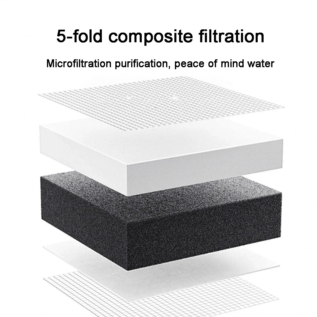 Mijia Water Faucet Purifiers 2nd Gen 5-fold Rust Removal of Activated Carbon Filtration Device for Kitchen Faucet Water Filter