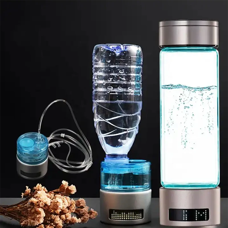 

400ML Best Generator Ionizer H2 Rich Cup Filter Glass Portable Hydrogen-Rich Health Maker Hydrogen Water Bottle 1500PPB