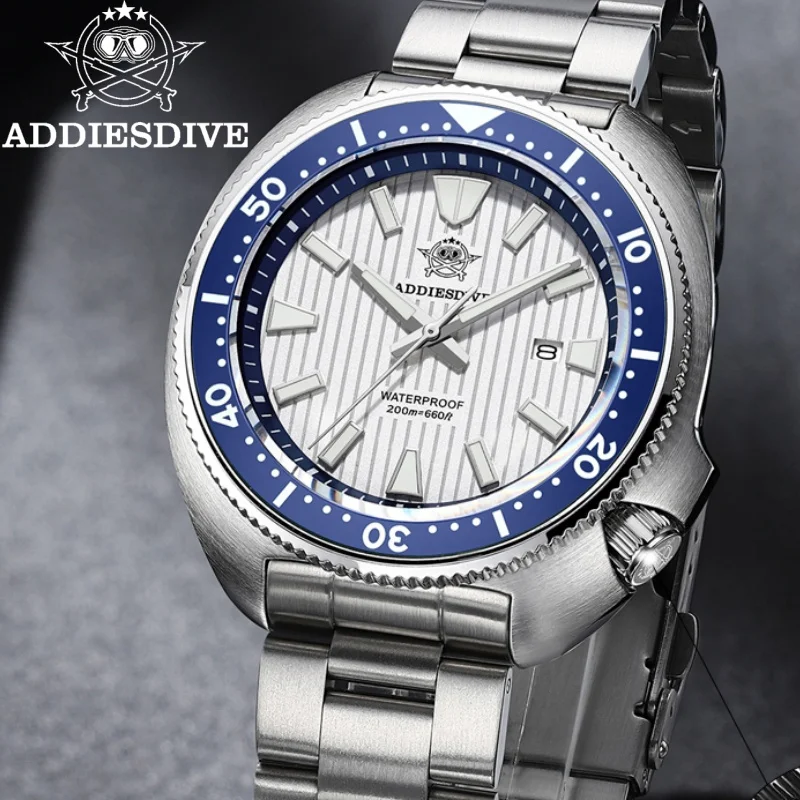 

ADDIESDIVE Men Watch Abalone Dive Watch AD2507 20Bar Waterproof Quartz Watch Sapphire Crystal 316L Stainless Steel reloj hombre