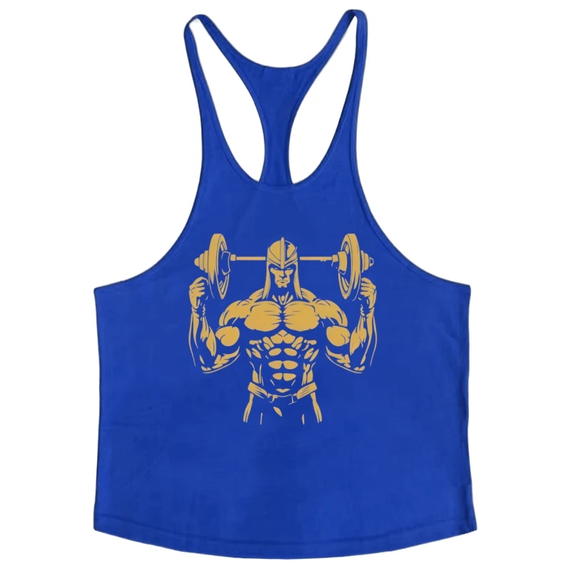 Gym Bodybuilding Tank Top for Men, Cotton Slim Fit Sleeveless, Fitness Stringer Muscle Vest Shirt for Daily Training