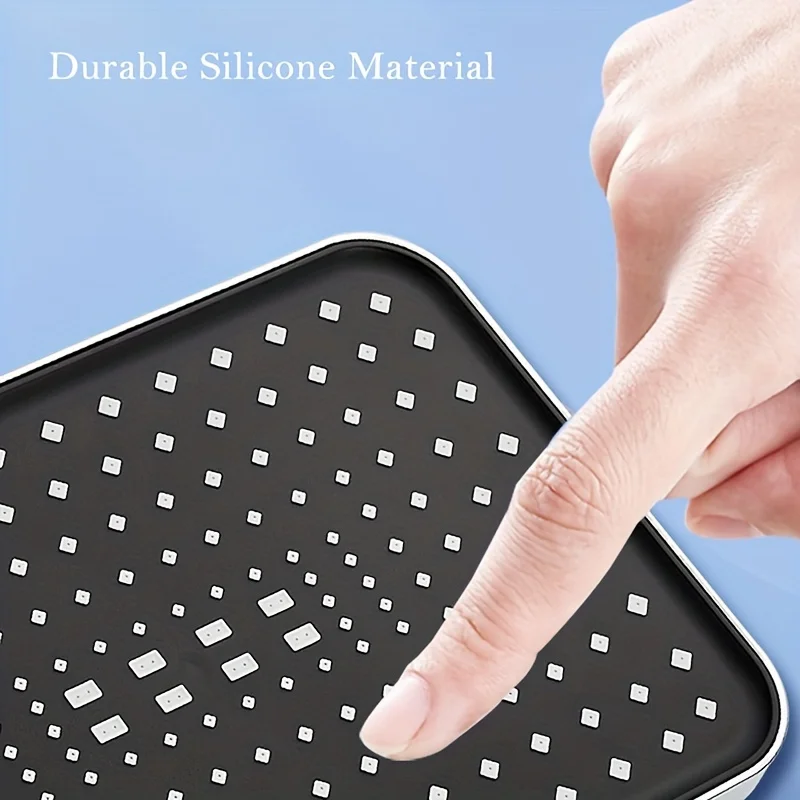 1pc High Pressure Rainfall Shower Head, Luxury Bathroom Showerhead, Adjustable Angles, Anti-Clogging Silicone Nozzles, Water Sav image 5