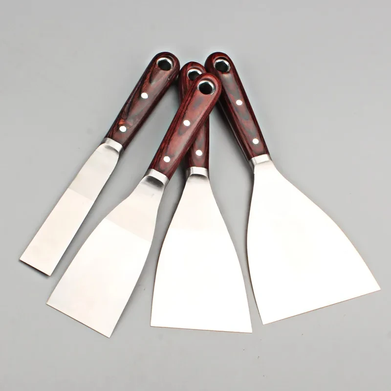 1pcs High Quality  Stainless Steel Wooden Handle Putty Knife Cleaning